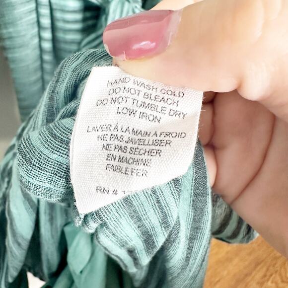 Ulla Johnson Womens Dress Fiora Ruffle Midi Poplin Allover Print Green Size 2 - Picture 6 of 10